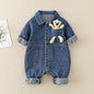 Baby Handsome Denim Jumpsuit Spring Festival Western Style Baby Boy